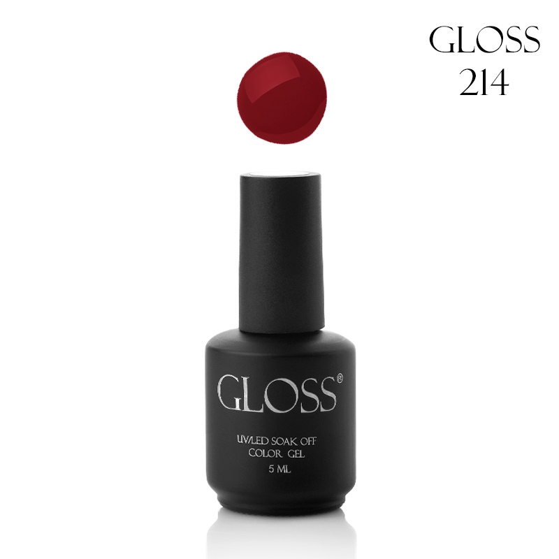Gel polish GLOSS 214 (ripe cherry), 5 ml